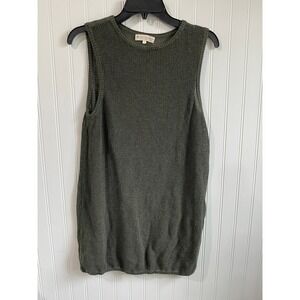Indigenous Organic Cotton Mesh Knit Sleeveless Top Green‎ Large Granola Girl